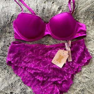 Savage X Fenty Purple Bra and Panty Set